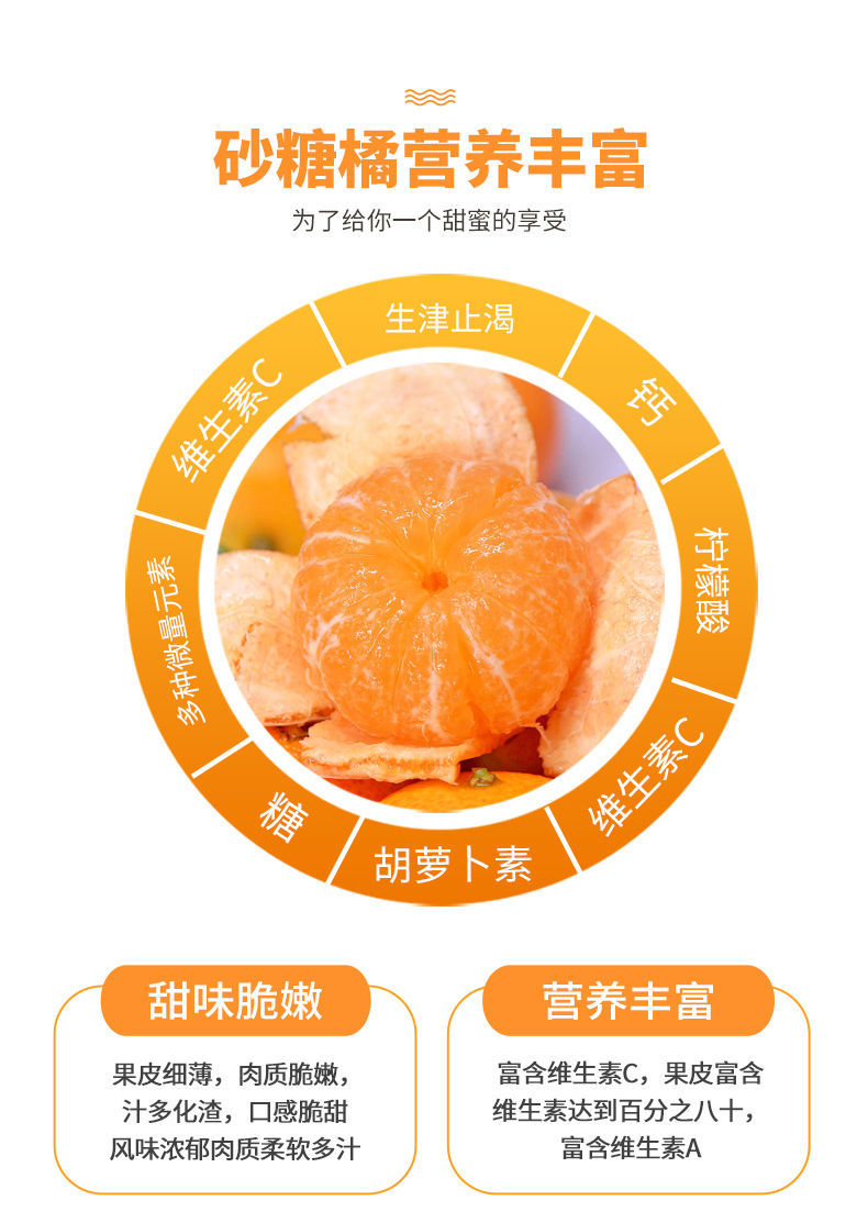 广西砂糖橘新鲜薄皮5斤9斤正宗金秋沙糖桔水果桔子砂糖橘净重9斤