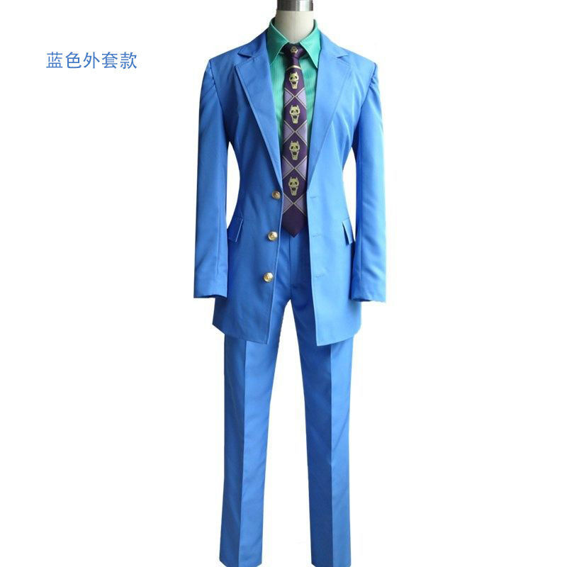 jojo的奇妙冒险cos吉良吉影cosplay服装紫色外套款男生s