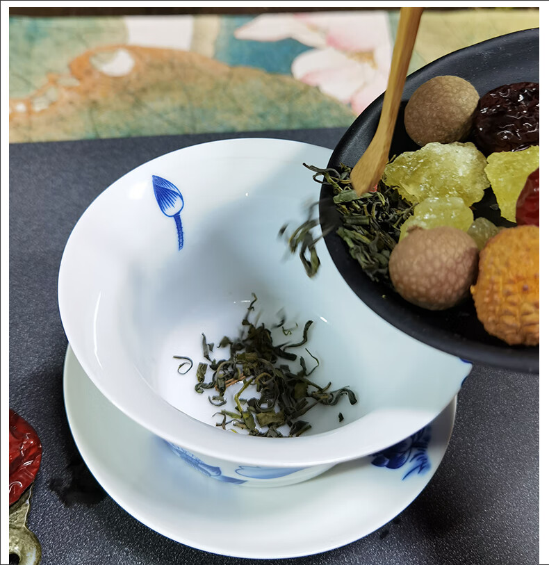 老兰州原味三炮台八宝盖碗茶盒装三泡台茶400克*10盒甘肃特产 三泡台