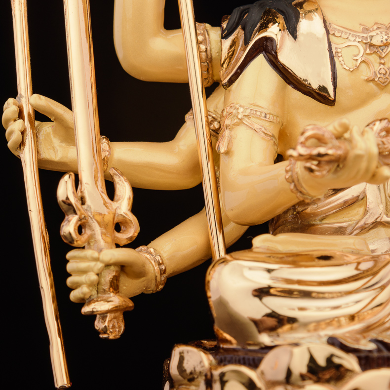 铜一家大随求菩萨佛像摆件黄铜鎏金大随求佛母观音密宗家用sd145大随