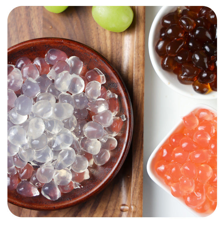 寒天晶球脆波波多肉免煮珍珠奶茶原料蒟蒻粒原味喜茶脆啵啵魔芋球唛珍