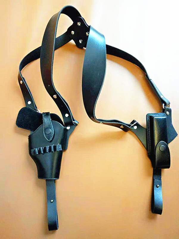 92式快拔套926477格洛克腋下皮枪套x型双肩背式隐藏式枪套007腋下快拔