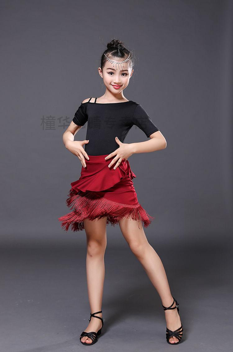 小女孩跳舞裙4-12岁宝宝练习少儿比赛考级夏儿童服装春秋舞蹈服裙服装