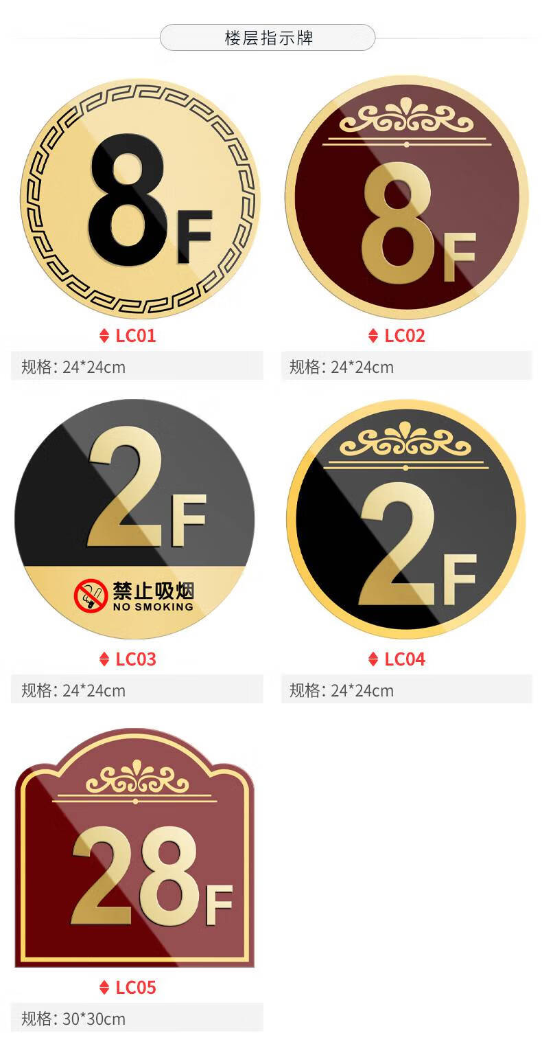 防盗门门牌号家用亚克力门牌号码牌家用高档住宅房号酒店房间号宾馆