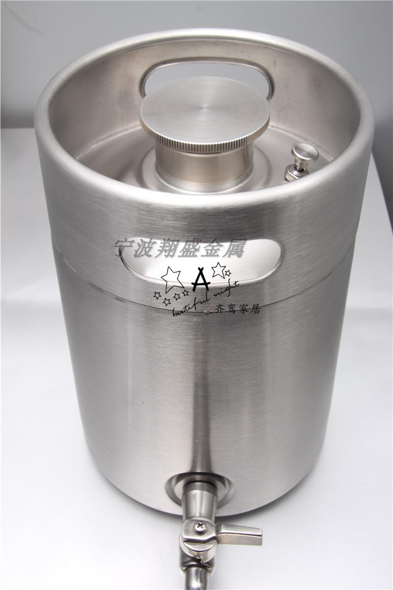 304不锈钢酒罐泡酒瓶带龙头5l家用白酒桶密封自酿发酵罐子 5l带笼头