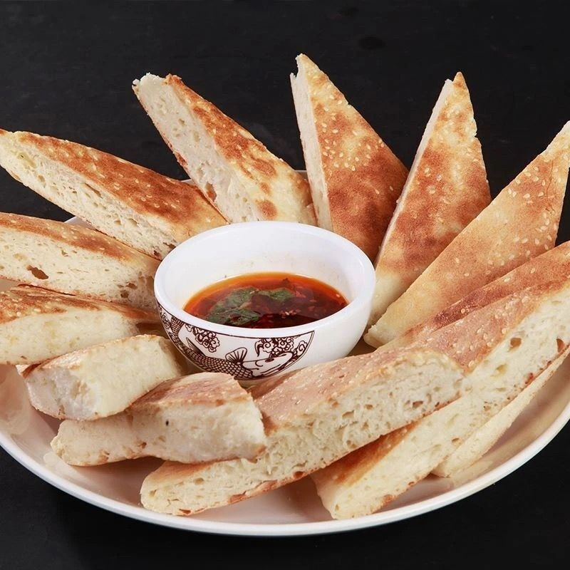 严老头火烧馍1袋2片严老头土灶火烧馍湖北特产馍饼大饼烙饼白饼馍大