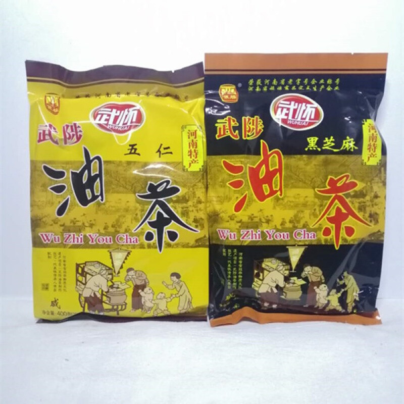 武怀武陟油茶400g河南特产传统食品五仁味早餐冲饮黑芝麻3袋1200g