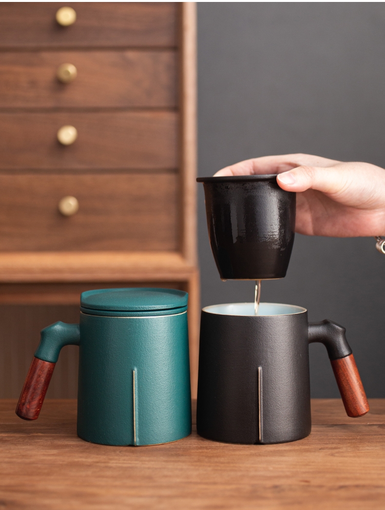 观复嘟嘟杯观复嘟嘟杯青瓷办公杯泡茶杯子手工陶瓷办公水杯促销定制