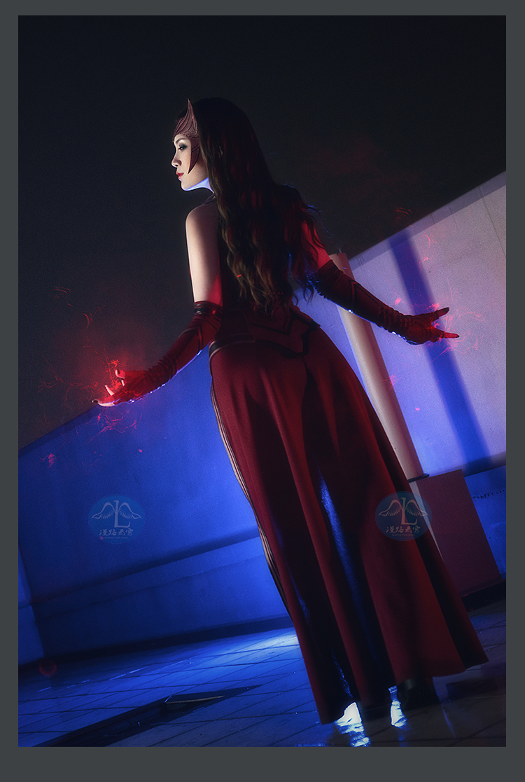 2022新款现货漫路云霄旺达幻视同款连体衣绯红女巫cos猩红女巫cosplay