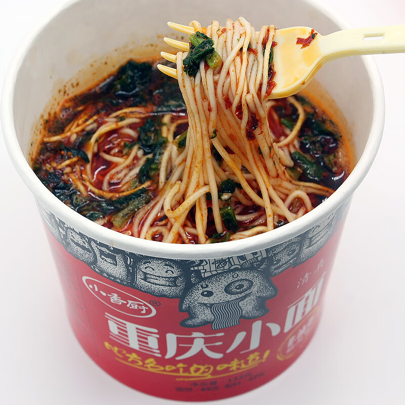 小香厨重庆小面6桶*132g泡面拌面方便面油炸网红方便杯面新面 重庆