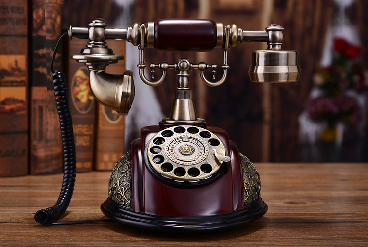 杉贝美式仿古电话机创意欧式电话老式复古电话机家用客厅旋转座机