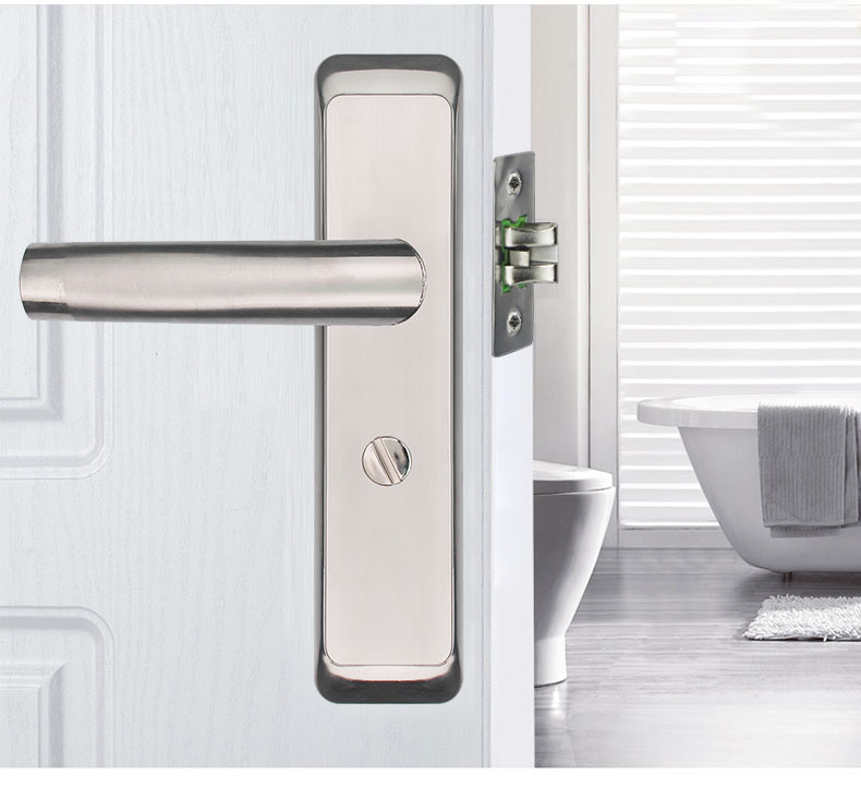 简约不锈钢卫生间门锁洗手间厕所厨房浴室无钥匙锁具室内门单舌锁a款