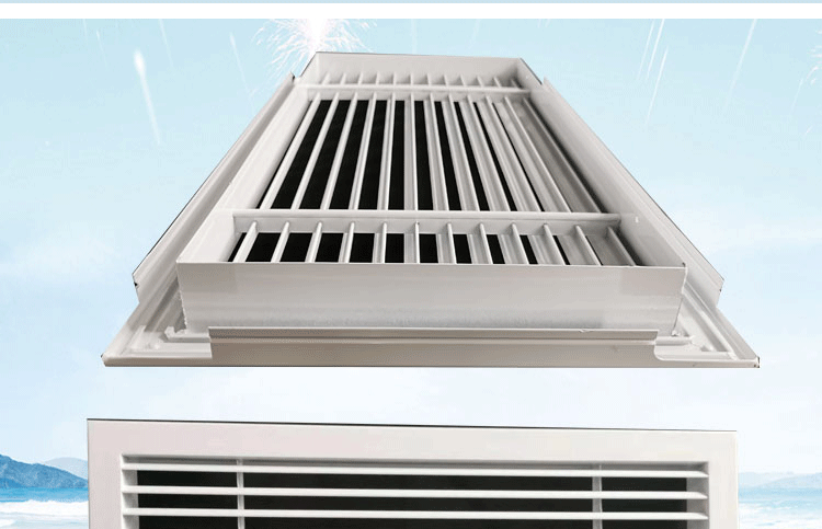 卫生间通风口网罩 集成吊顶铝扣板双层百叶风口天花板排气换气扣板