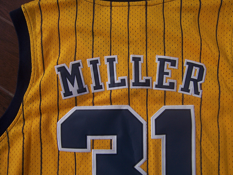 苛鱼 滕讯体育nba专营 经典款步行者队31号米勒球衣复古雷吉篮球服