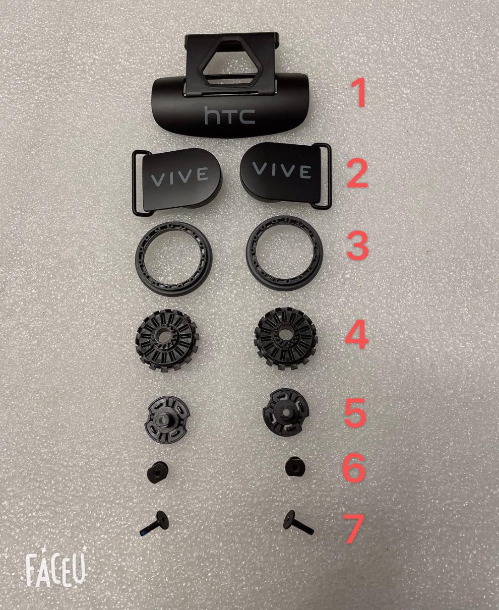 htcvive一代头盔配件,卡扣,内芯,螺丝,顶盖,外壳.商品毛重:1.