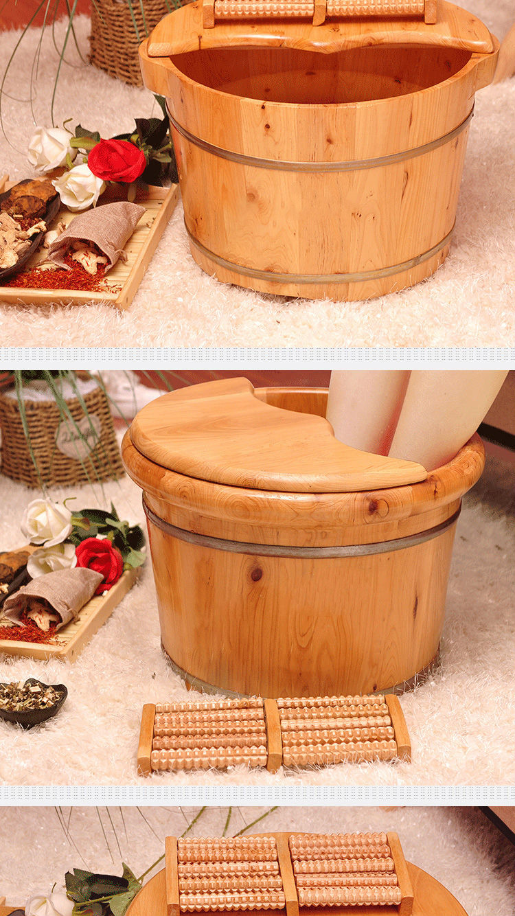 洗脚盆木盆家用实木泡脚双人足疗柏木泡脚桶木桶养生泡脚盆洗脚桶.