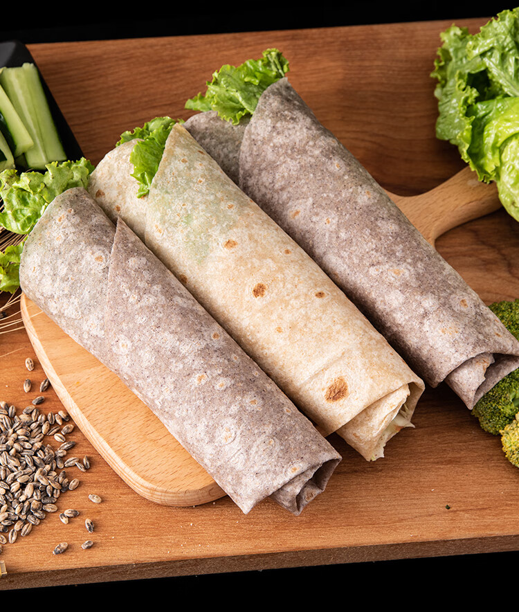 清爽一夏黑全麦卷饼薄荞麦单饼早餐原味粗粮主食手抓饼荞麦黑麦全麦30