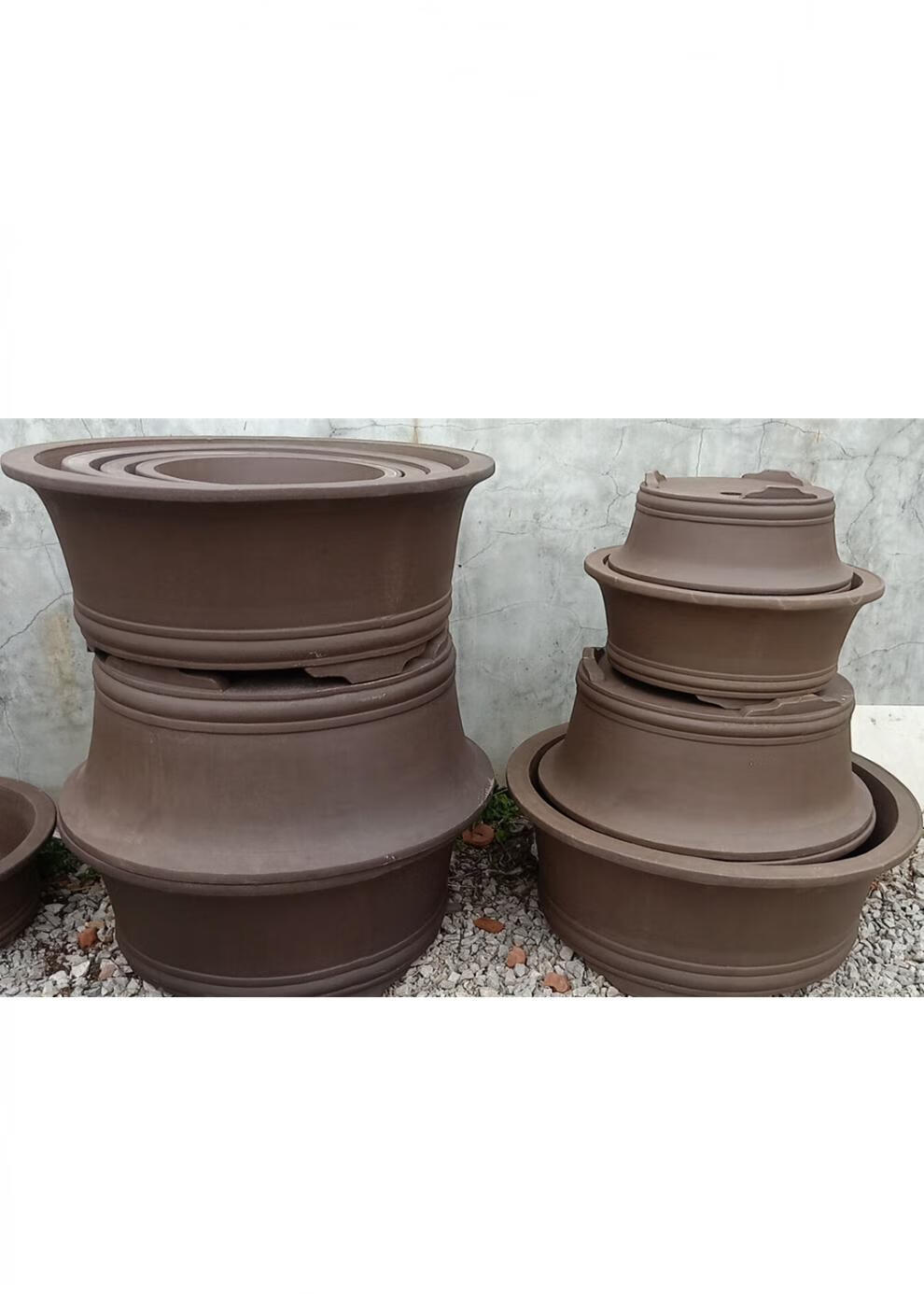 宜兴紫砂花盆一米1m圆盆特大号粗口手工户外盆景盆厂家直销3号红色