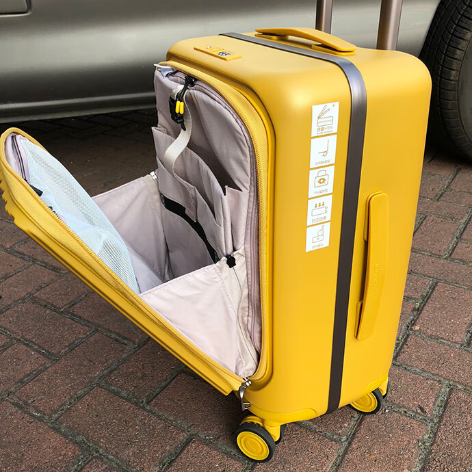 crown皇冠行李箱前置学生女20寸拉杆25旅行28铝框商务拉链款5278结实