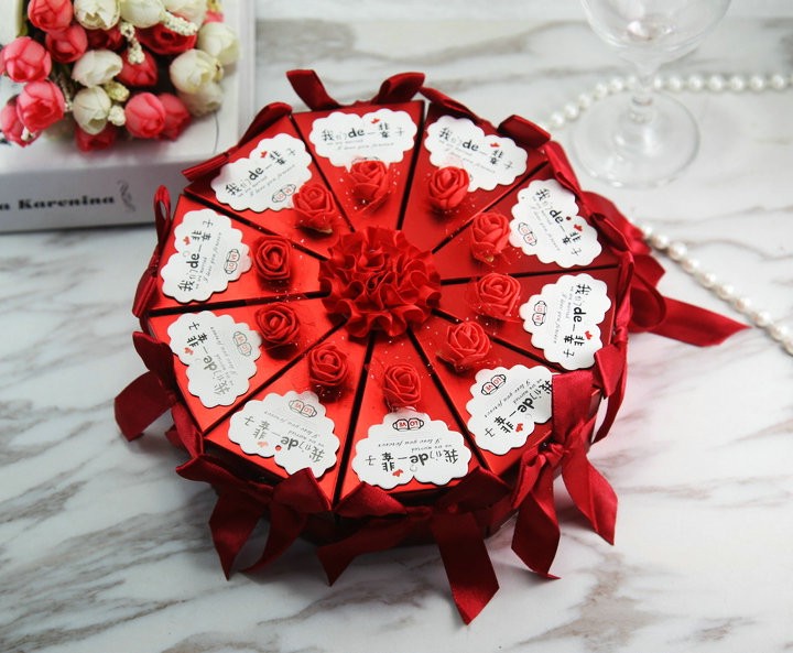 创森小米新款欧式蛋糕桌摆喜糖盒结婚礼品盒子糖果盒婚庆婚礼创意回礼