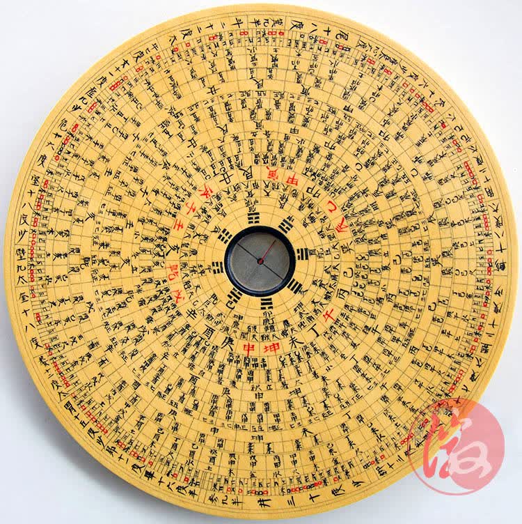 赤槿高档轻奢送朋友同事万安虎骨木风水罗盘方秀水手工木制罗经8英寸