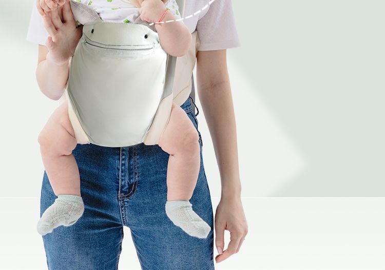 多功能轻便前抱式横抱宝宝抱娃神器抖音青瓷蓝3d透气款升级款含防风帽