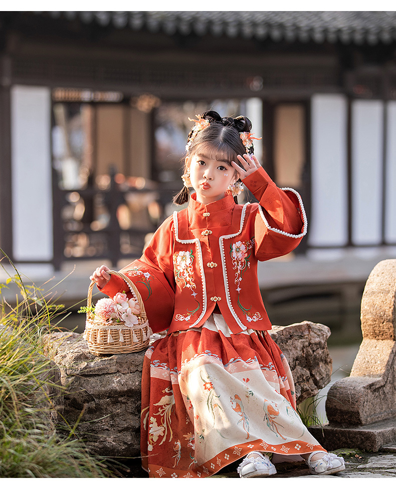 春夏汉服女童2022新款中国风儿童日常改良古装明制马面裙女宝唐装明制