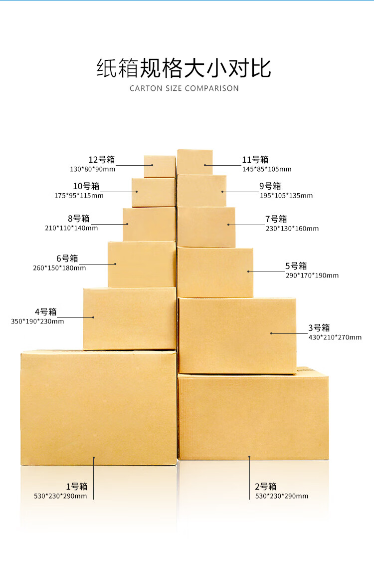 茗木阁新款包装邮政纸箱发货包装纸箱快递打包收纳箱搬家纸箱 3层中档