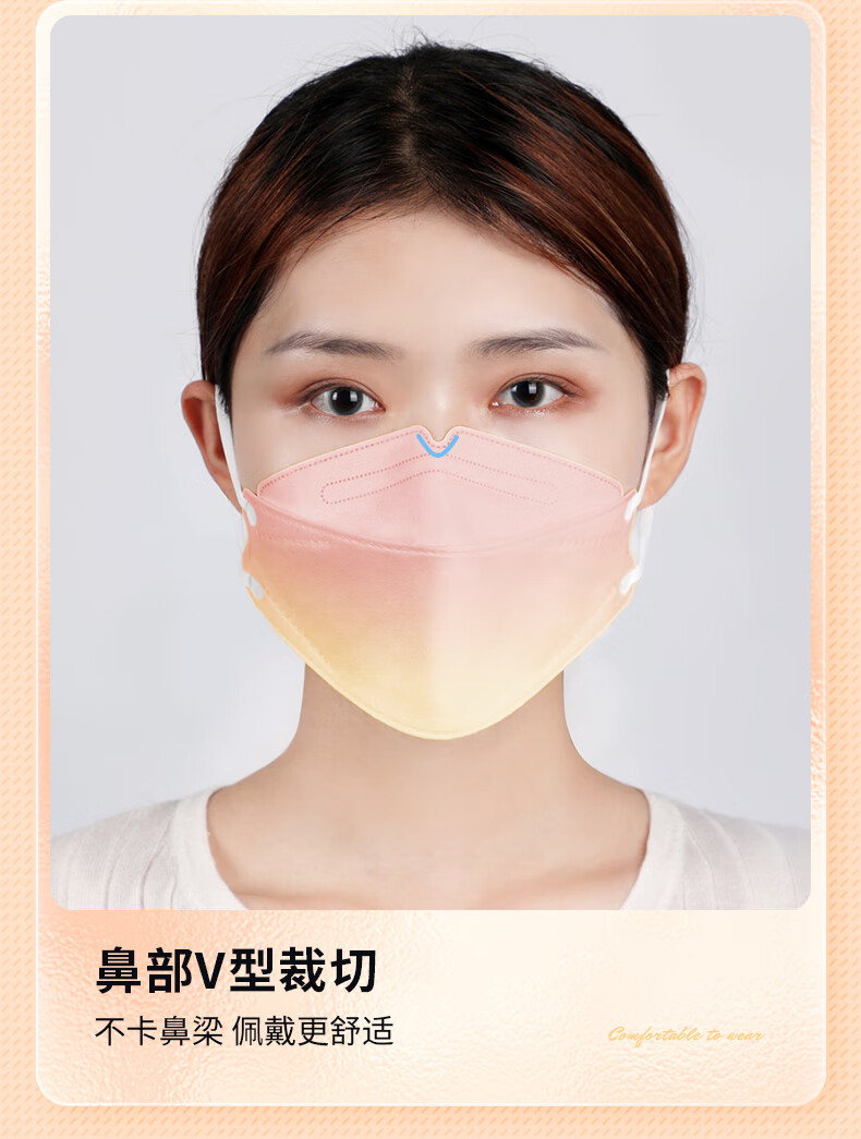 海氏海诺kn95防护口罩鱼嘴3d立体一次性白色黑色成人冬季女多彩柳叶20