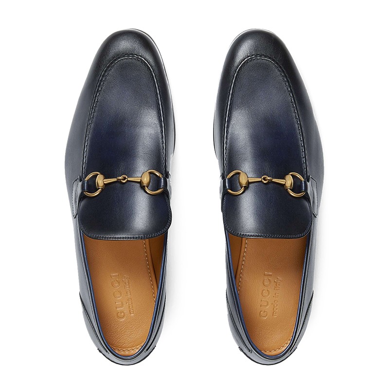 gucci古驰男鞋jordaan马衔扣乐福鞋皮鞋 blm00 4009蓝色预售 5.