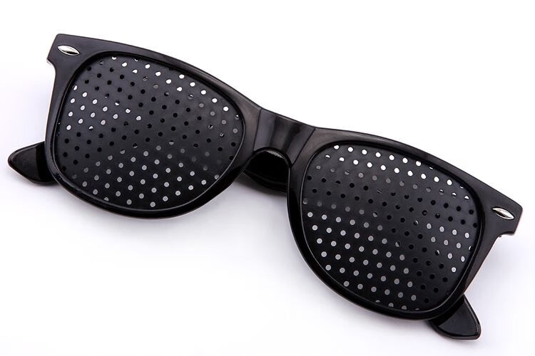 小孔成像眼镜斜视力多3孔5孔眼轴训练镜儿童护目五孔蓝色