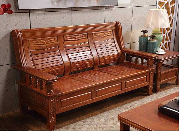 木头沙发客厅实木沙发红椿木头单三人两坐座椅客厅简约现代长椅木质