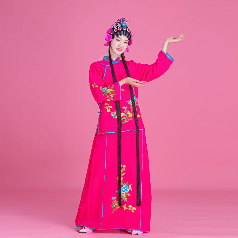 戏剧用品戏曲服装花旦丫鬟小旦衣小衣包袄裙裤小姐古装戏服演出服刺绣