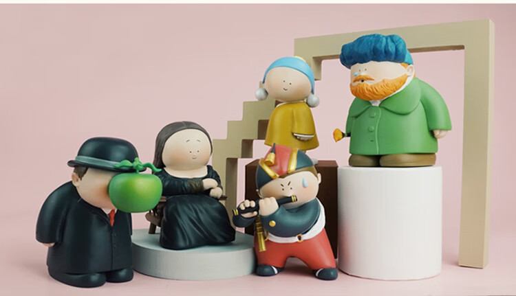 大美术馆系列摆件大艺术家美术馆系列摆件世界名画盲盒潮玩梵高