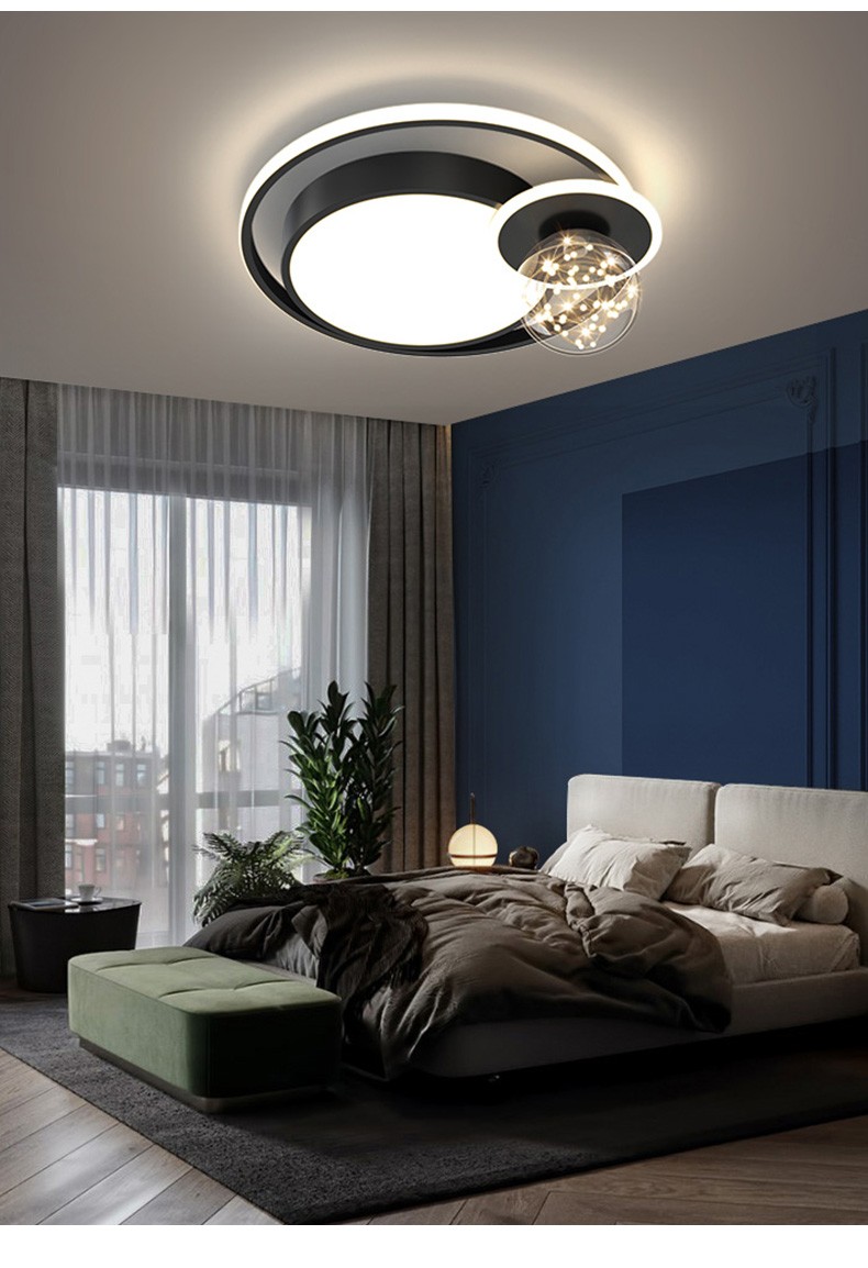 泉美轻奢艺术灯网红同款卧室灯现代简约吸顶灯广东中山新款灯具照明