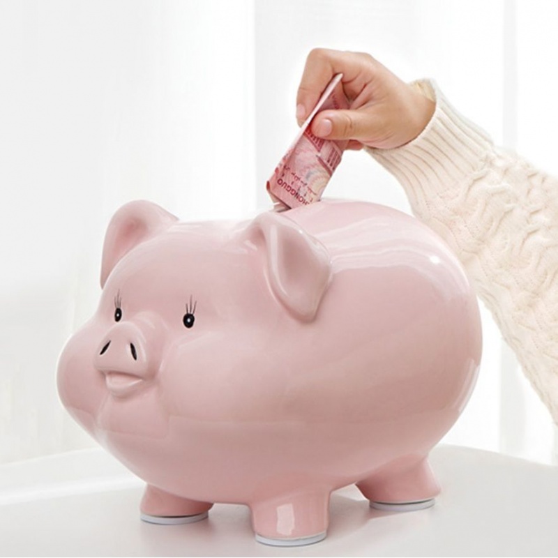 存钱罐小猪存钱罐不可取陶瓷只进不出儿童女生大人可爱纸币大容量储蓄