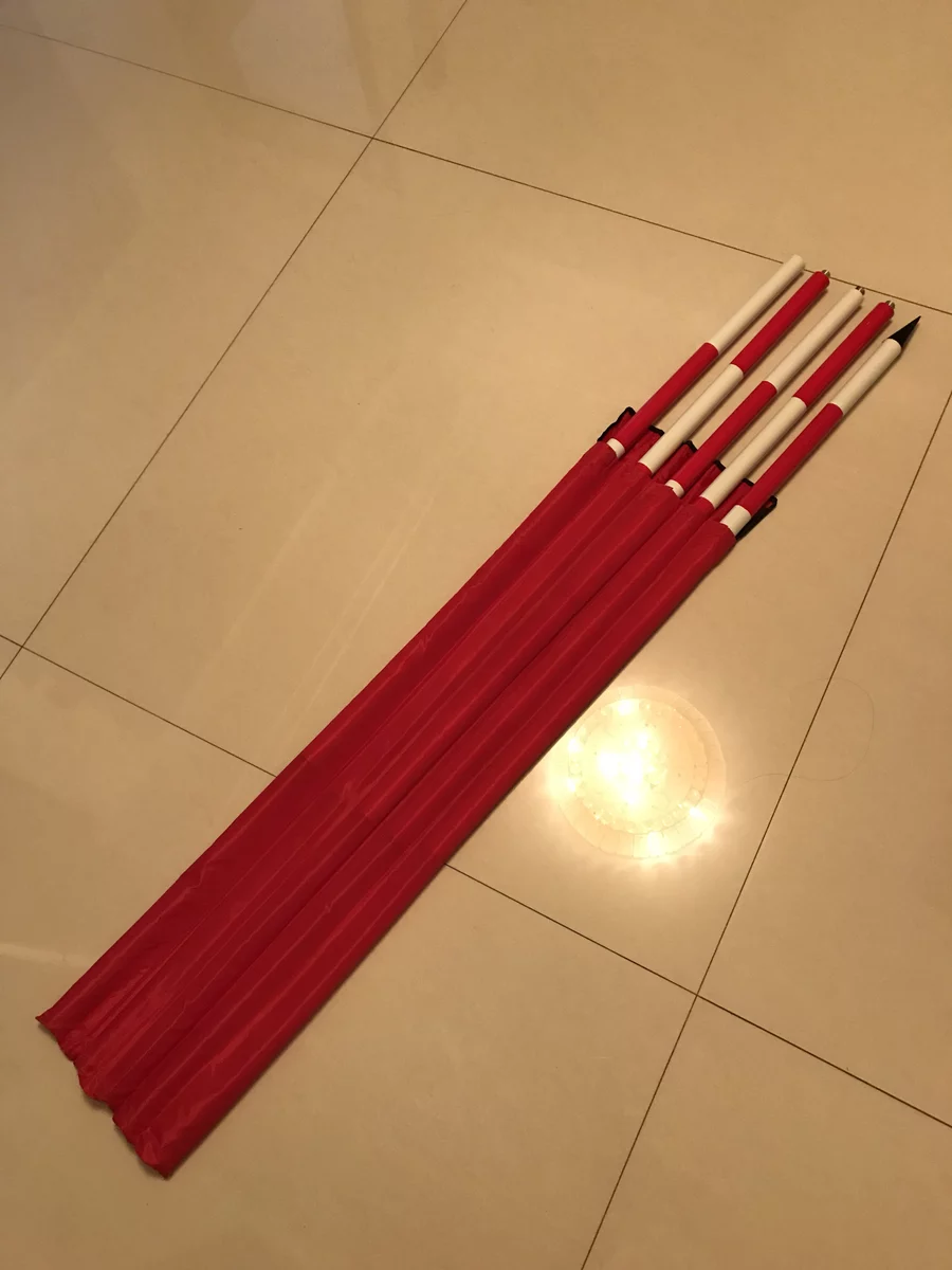 测量用花杆2米/3米/5米标杆测量尺工程测绘花杆标尺标杆红白标杆 2米