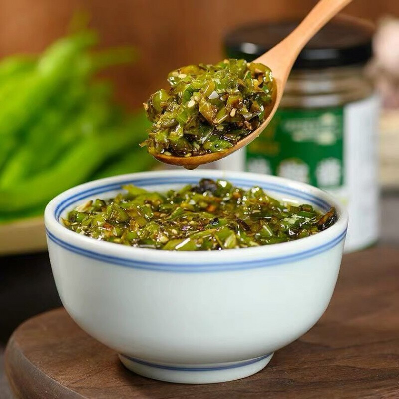 川妹子烧椒酱擂椒酱油泼辣子拌饭拌面青椒酱川娃子炭烧烧椒酱辣椒酱下