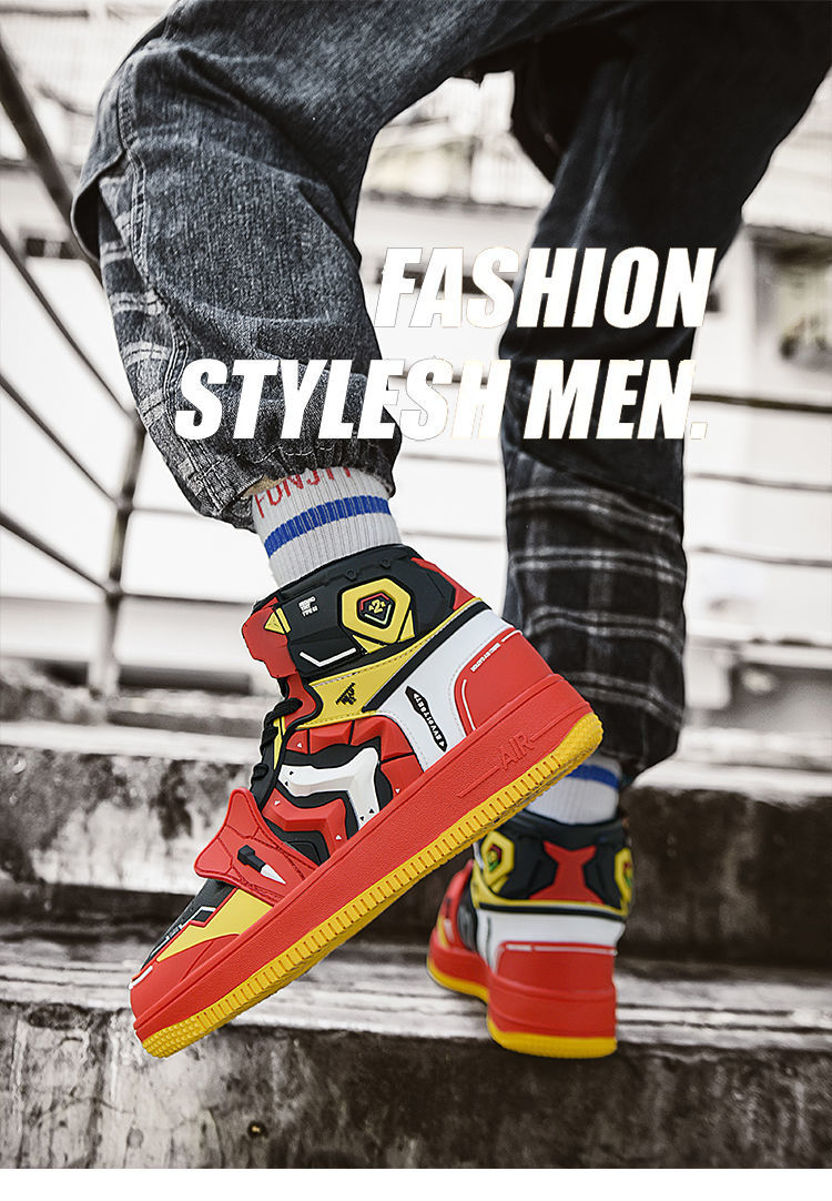 eva初号机联名男鞋板鞋福音战士动漫鞋子高帮鞋男士限量款鸳鸯情侣鞋