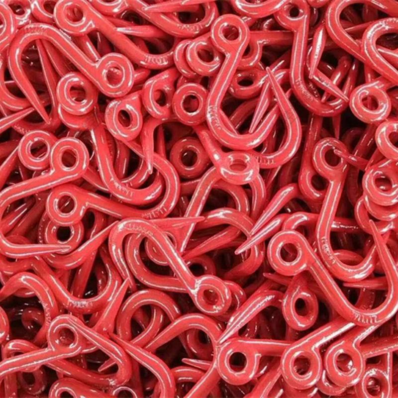 大开口吊钩环眼吊钩起重吊钩细钢管钩一吨钢管钩尖嘴吊钩钢钩子112吨