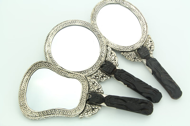 铜镜化妆镜舞台演出古装摄影楼道具梳妆 古镜 龙凤镜镜子写真复古铜镜