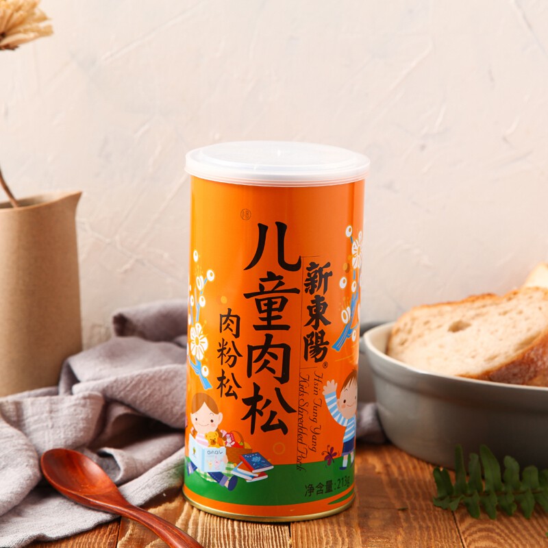 中国新东阳儿童精致黑猪肉松原味美味鱼松肉酥黑猪原味猪肉松罐装255g