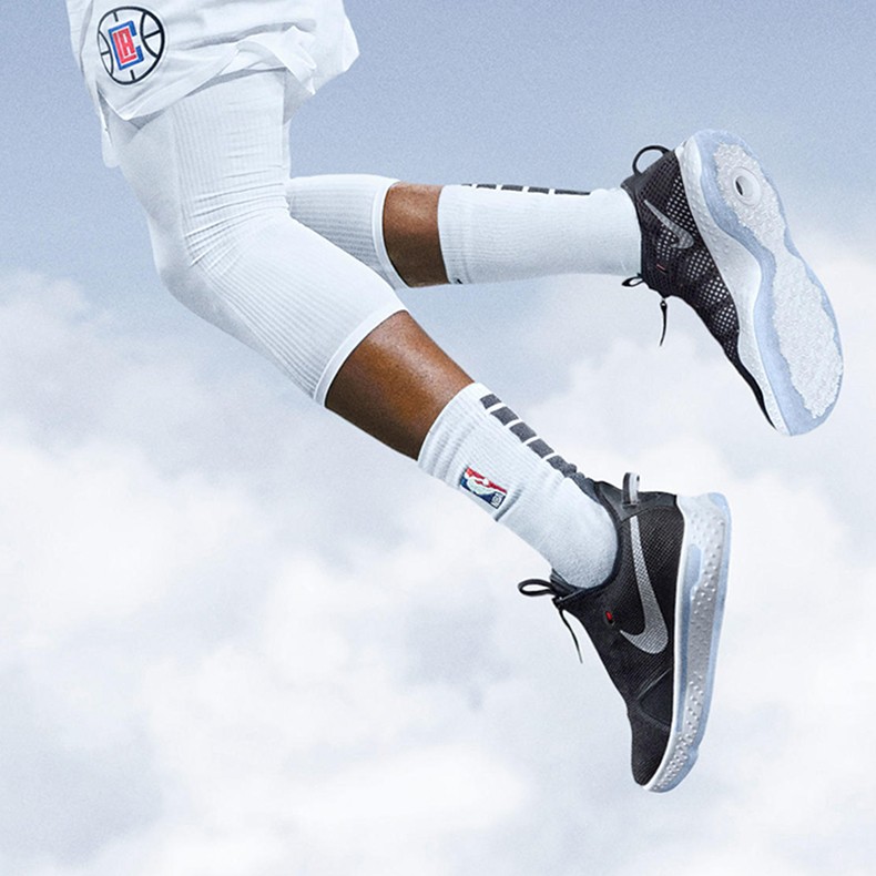 nike耐克男鞋pg4ep保罗乔治4代黑白拉链舒适耐磨缓震篮球鞋cd5082001