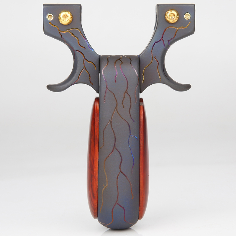 崛适奇策武帝弹弓全钛合金夹片高精准锁喉快压扁皮成人男弹工实战户外