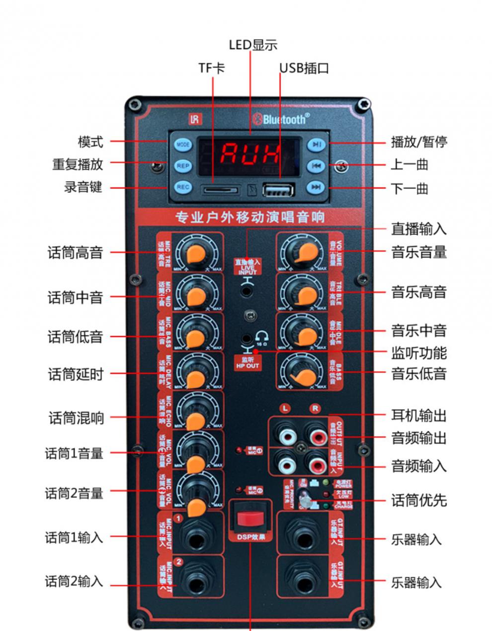 曼龙音响户外多川曼龙广场舞音响户外音箱k歌高端大功率带无线话筒