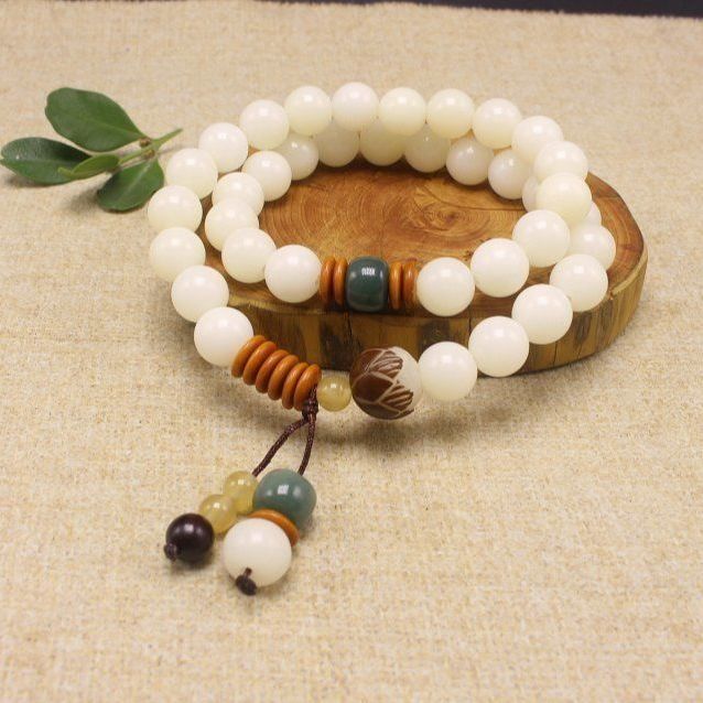 单圈双圈手串菩提手链男女莲花百搭多款可选文玩配饰 白玉菩提手串