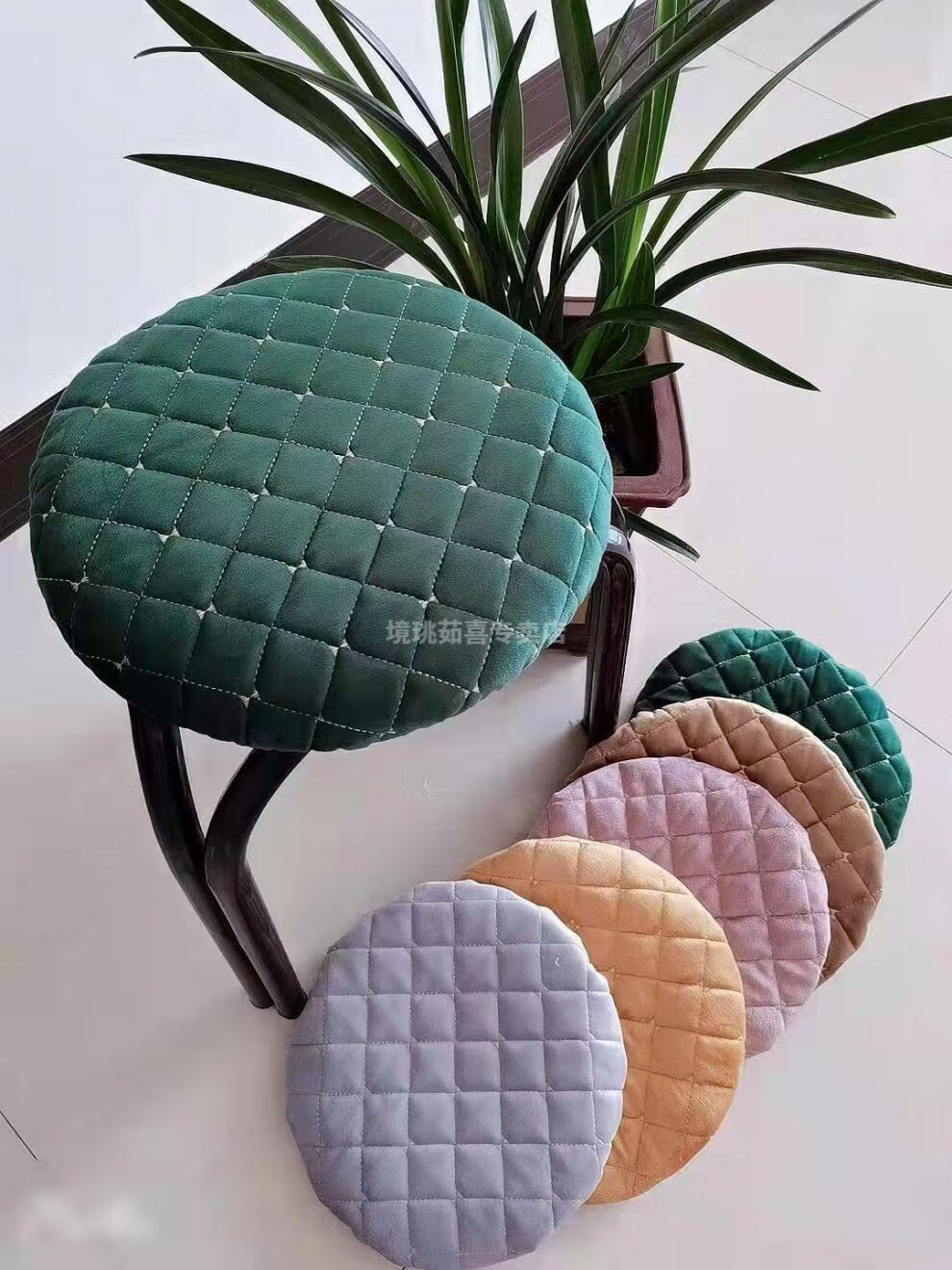 塔克尔 圆凳套垫圆凳套套坐垫小圆凳子垫椅子套圆形板凳罩纯色27-31