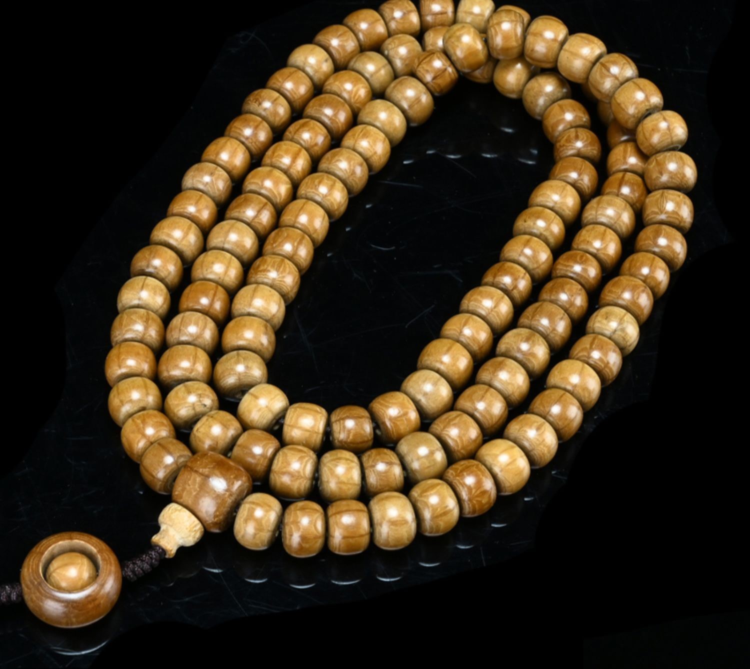 真品五台山六道木手串108颗龙须藤降龙木六条纹佛珠20手串20mm12颗