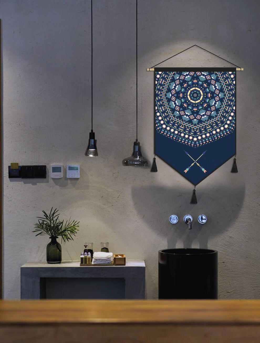 民族风挂布挂毯波西米亚民宿装饰布客厅背景墙布艺挂画卧室布画 08