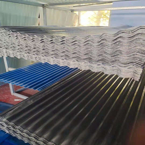 石棉瓦850型水波纹灰色frp树脂玻璃纤维采光瓦车棚屋顶采光瓦阳光板奔